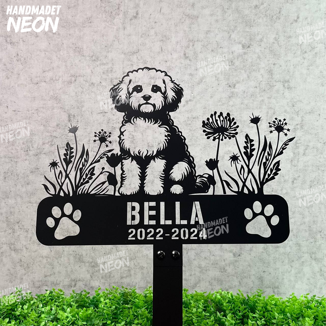 Custom Maltipoo Dog Memorial Stake