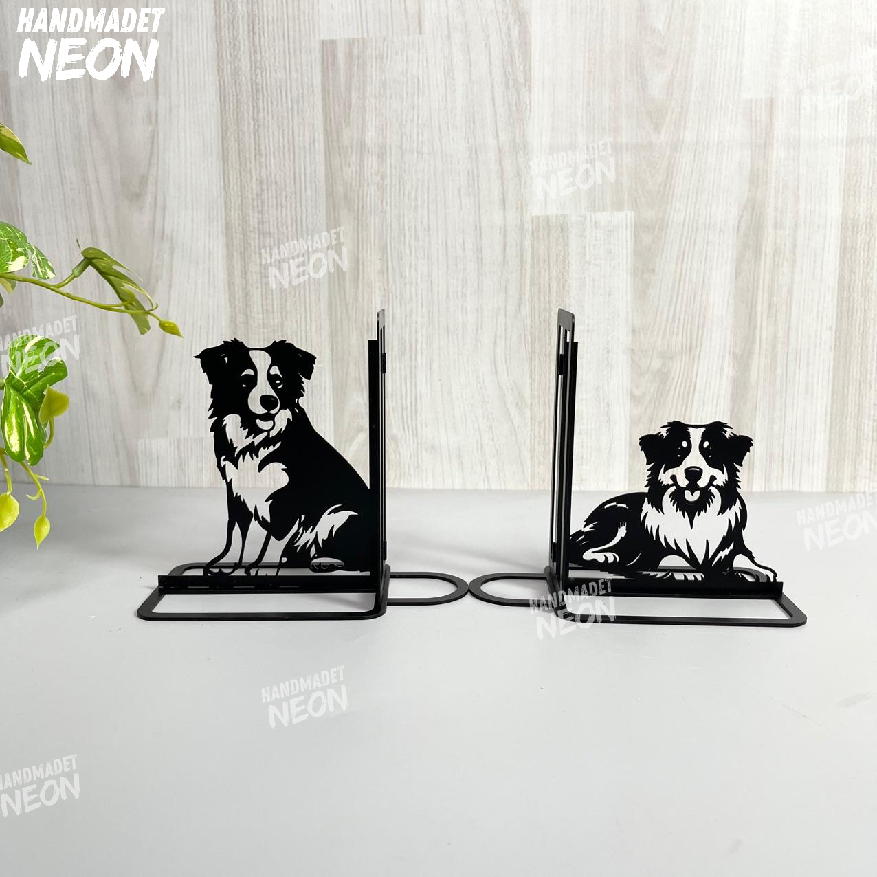 Customized Australian Shepherd Dog Metal Bookends