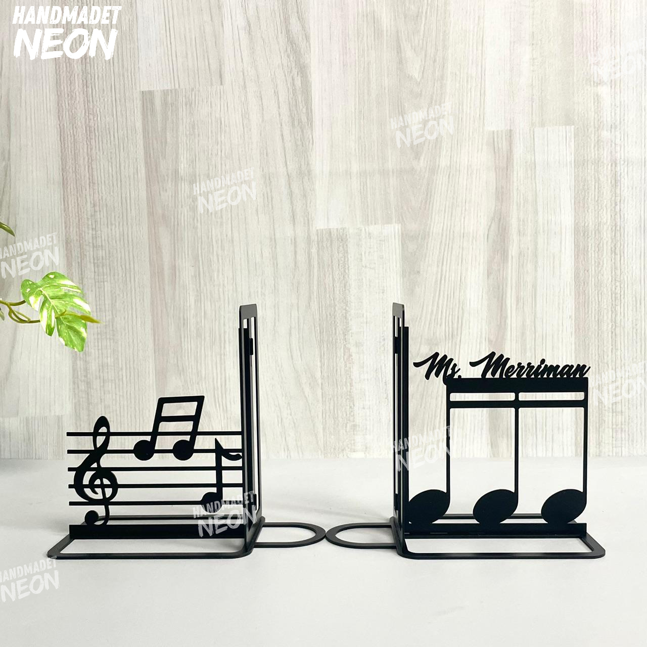 Custom Music Note Metal Bookends