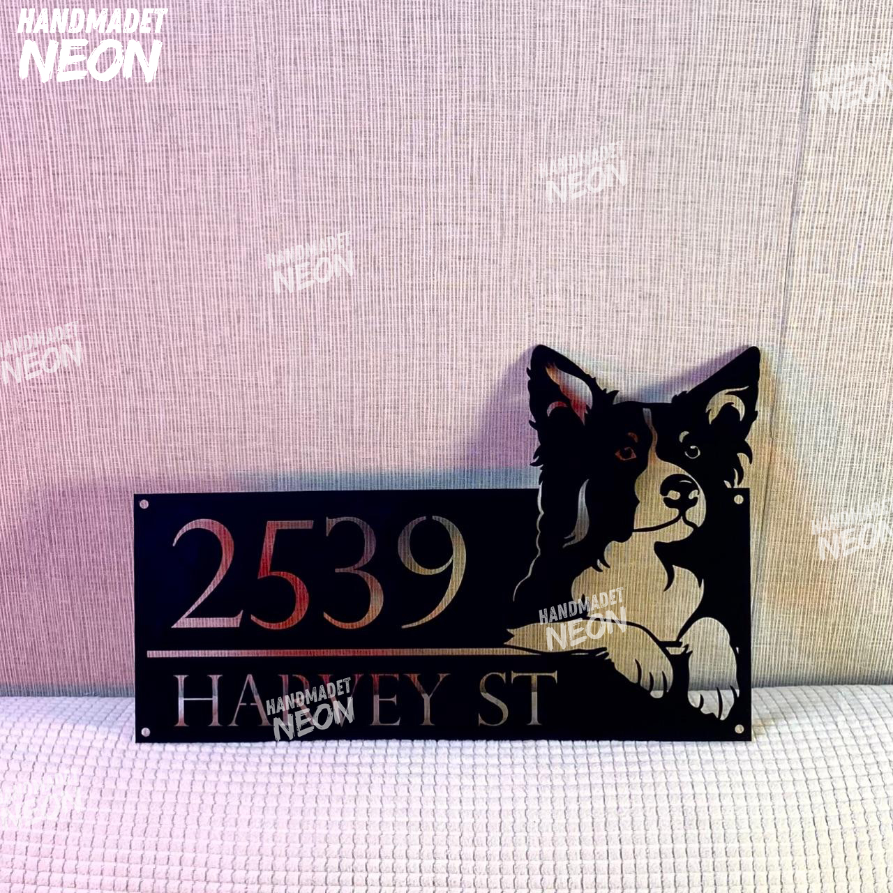 Personalized Border Collie House Number